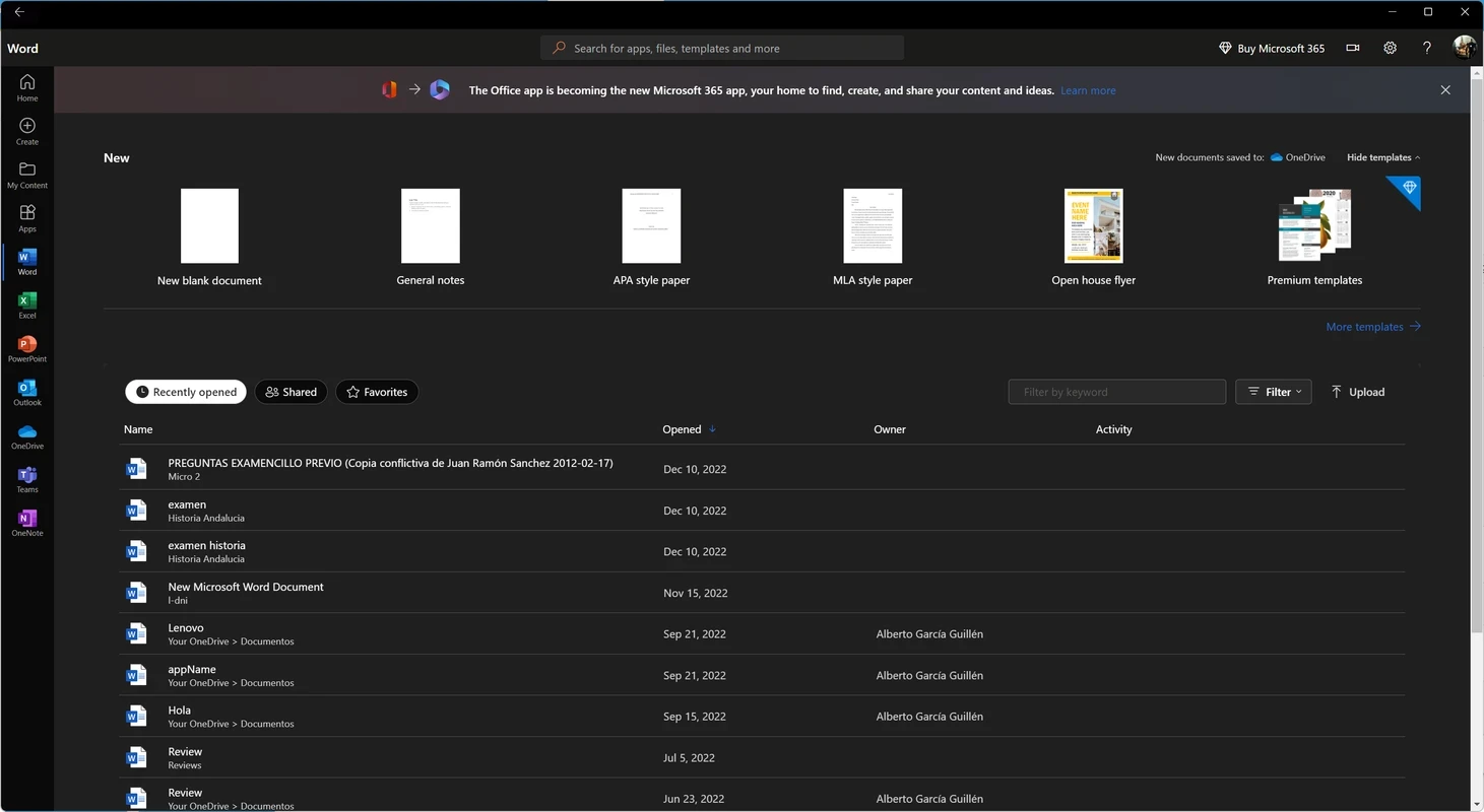 Microsoft 365 Office (UWP) — captura de tela 2