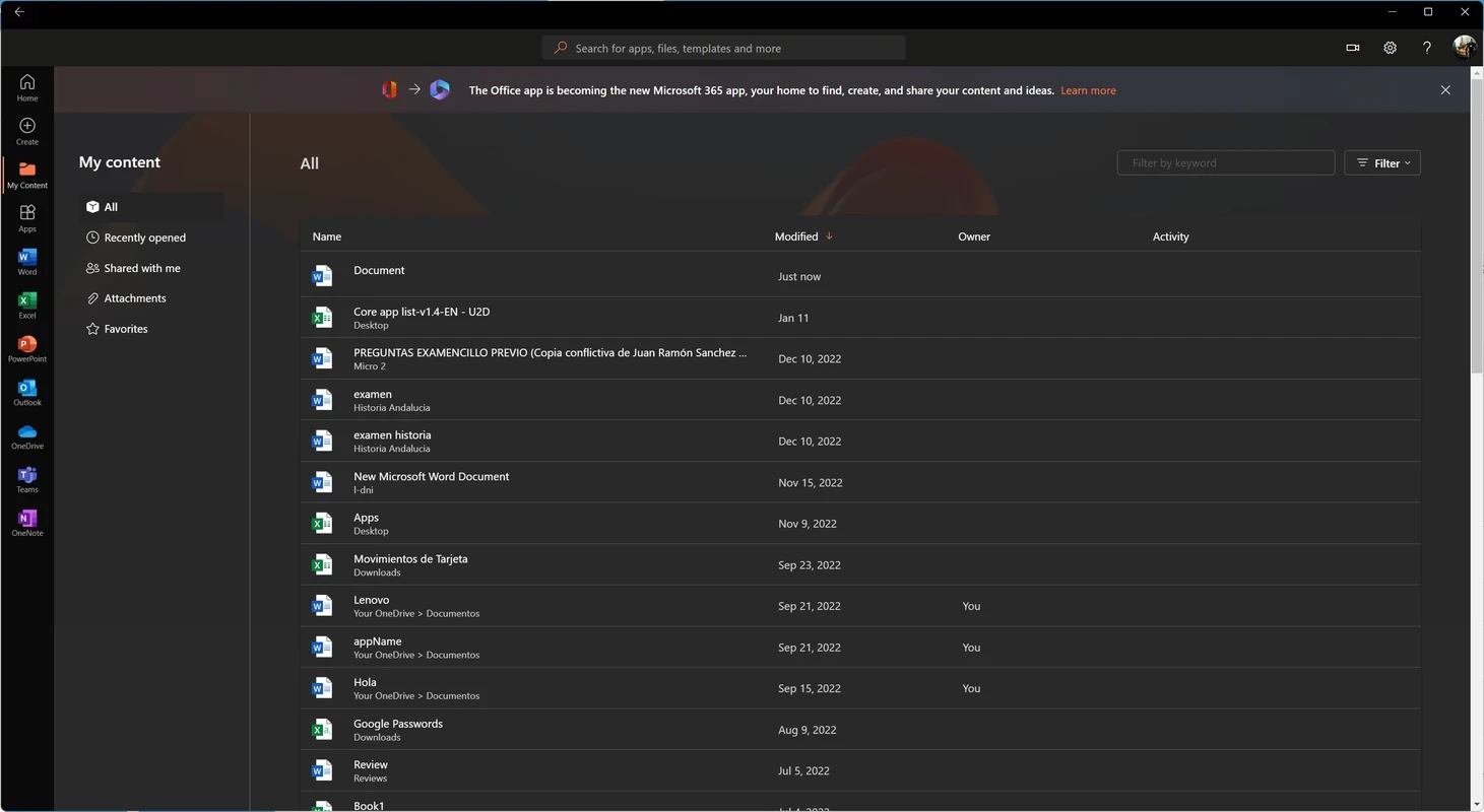Microsoft 365 Office (UWP) — captura de tela 3